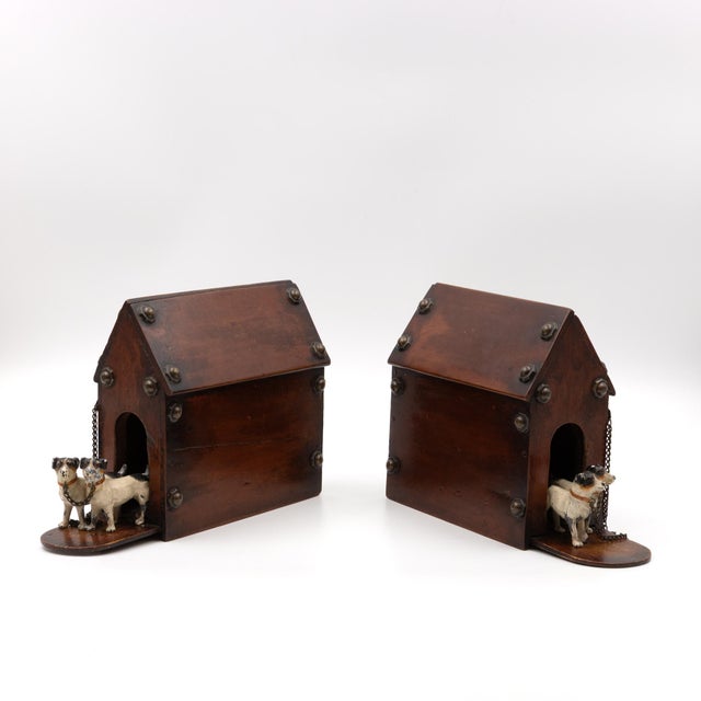 Whimsical Pair of Money Boxes With Jack Russell Doghouses English, Circa 1900. For Sale - Image 4 of 6