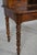 Antique French Burl Walnut Writing Desk With Drawer Gallery & Turned Leg For Sale - Image 9 of 10