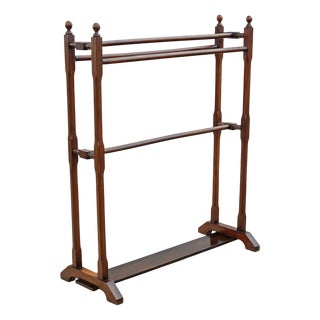 Antique Mahogany Towel Rail Stand, 1900 For Sale