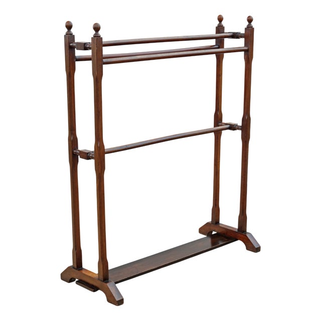 Antique Mahogany Towel Rail Stand, 1900 For Sale