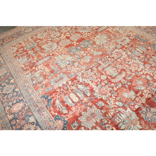 Persian Large Antique Persian Mahal Rug - 10'7" x 14'1" For Sale - Image 3 of 12