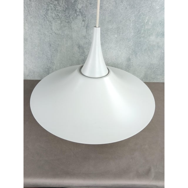 Mid-Century Modern Saucer-Shaped Pendant Light, France, 1970 For Sale - Image 3 of 11