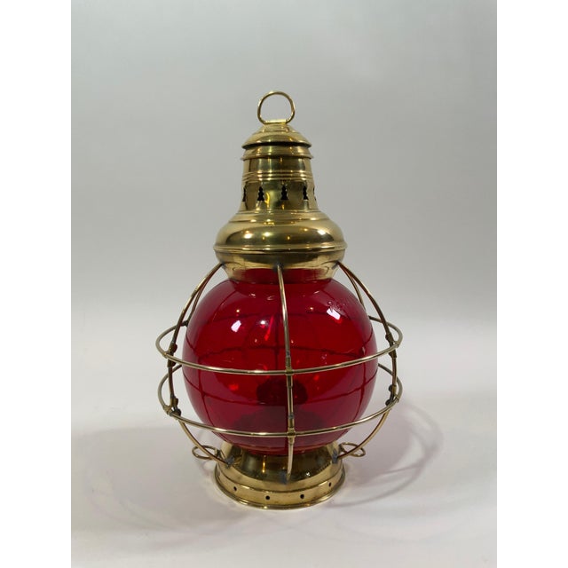 Brass Ships Onion Lantern For Sale - Image 9 of 10