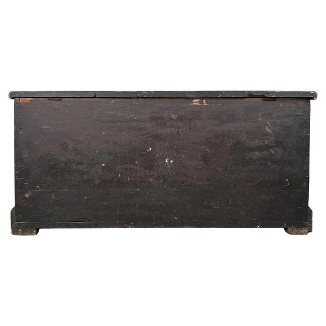 Antique 19th Century Country House Painted Pine Blanket Box For Sale - Image 6 of 12