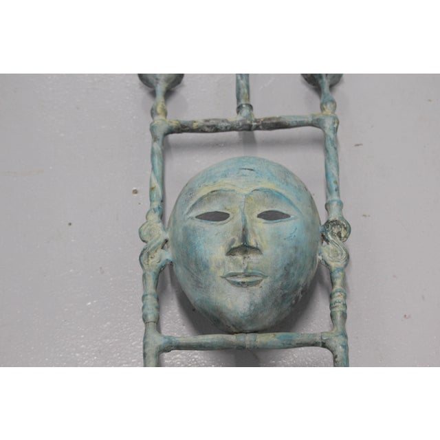 Figurative Mask Candleholder, 1970s For Sale - Image 10 of 18