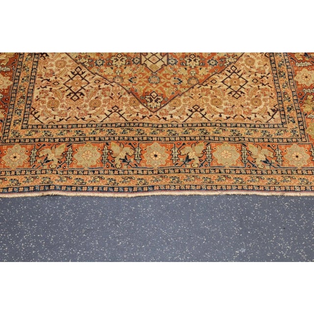 Antique Haji Jalili Tabriz Rug 4'2'' x 5'6'' For Sale - Image 10 of 12