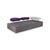 Mosspink Two-Seater Leather Grey Anthracite and Violet Sofa with Manual Function by Brühl For Sale - Image 4 of 17