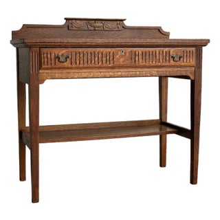 Antique Oak Server Table, C. 1890 For Sale