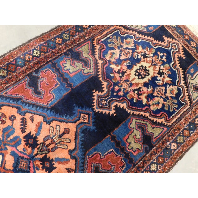 1940s Vintage Persian Runner Rug 3'10"x 11'5" For Sale - Image 9 of 13