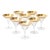 Set of 8 Mid-Century Modernist Gilt Rimmed Martini Glasses by Dorothy Thorpe For Sale