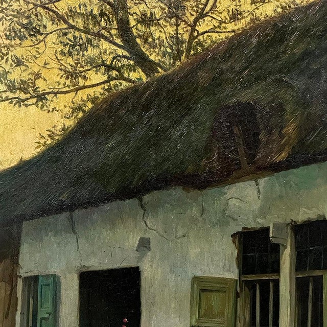 Antique Framed Oil Painting on Canvas by Omer Coppens (1864–1926) For Sale - Image 10 of 12