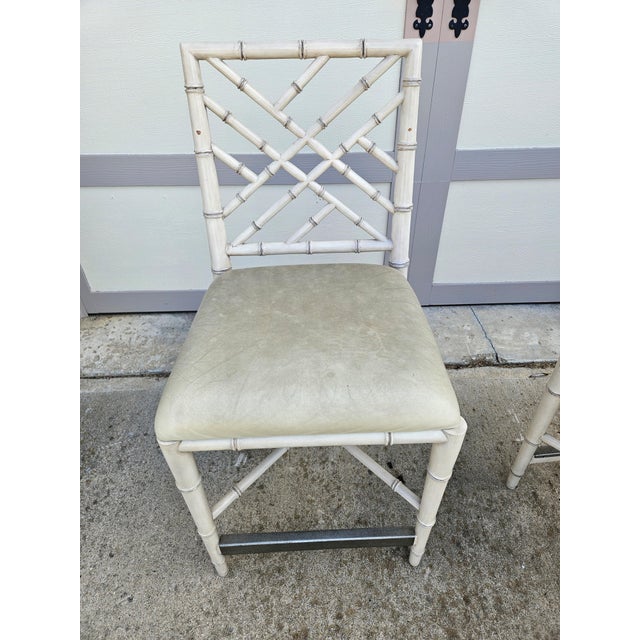 Late 20th Century Late 20th Century Brighton Counter Height Stools From Century Furniture, Pair For Sale - Image 5 of 9