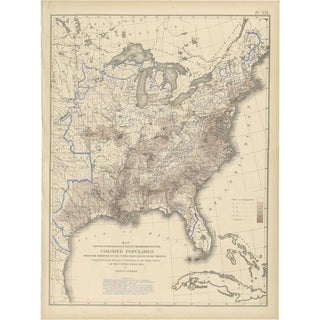 Antique Chart of the US, 1874 For Sale