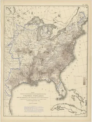 Antique Chart of the US, 1874