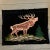 1930’s Vintage Folk Art German Punch Needlework Stag /Deer Picture on Black Velvet For Sale - Image 10 of 10