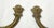 Victorian Pair of Antique 19th Century Gilt Bronze Ornate Victorian Wall Hooks Bracket For Sale - Image 3 of 9