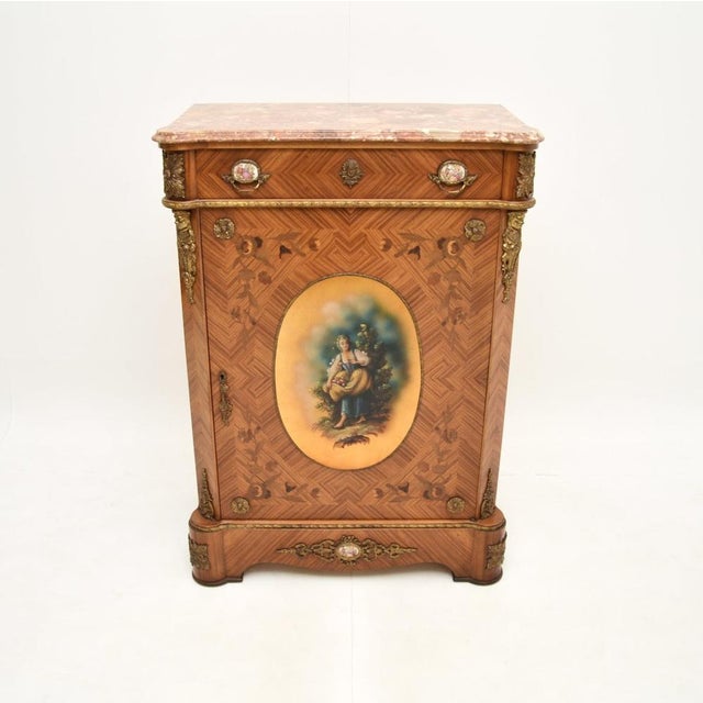 French Marble Top Cabinet, 1920s For Sale - Image 3 of 13
