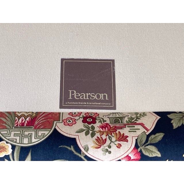 Pearson 84” Custom Three Seat Sofa in Richloom Asian Chinoiserie Fabric, Vintage For Sale - Image 9 of 17