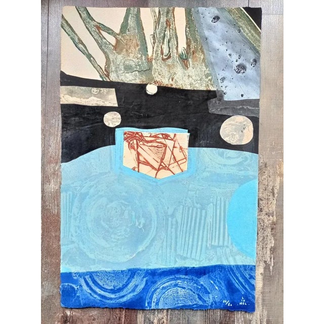 Lionel Perrotte, Abstract Composition, Original Carborundum Etching, 1980s For Sale - Image 5 of 8