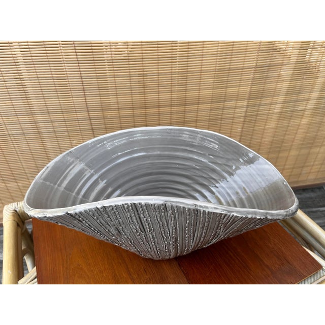 Large Early 21st Century Textured Ceramic Bowl/Centerpiece by Abigails Italy. For Sale - Image 13 of 13