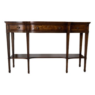 Vintage Drexel Heritage Serpentine Front Console Table For Sale
