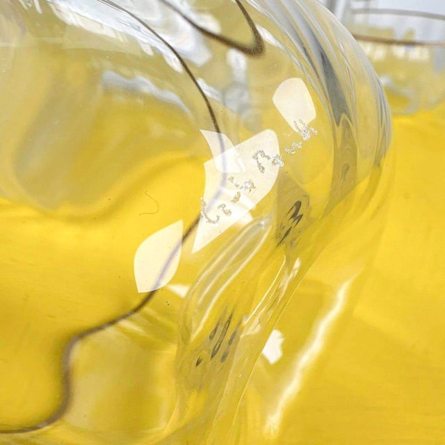 Glass Murano Glass Service with Gilded Edge by Carlo Moretti, Set of 8 For Sale - Image 7 of 8