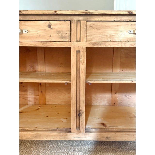 Parisian Artisanal Buffet in Raw Wood by R. Maiorana, France, 1940s For Sale - Image 15 of 18