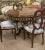 French French Style 5 Pieces Dining Room Set Gold Details For Sale - Image 3 of 3