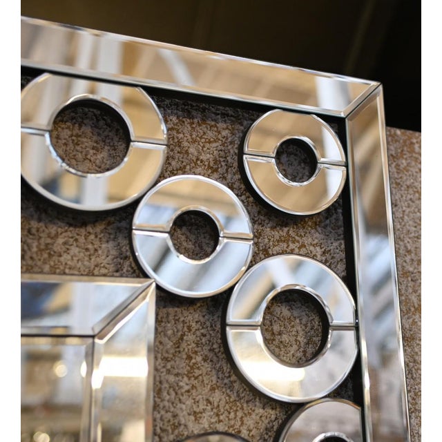 Art Deco Pier Glass Mirror with Circles For Sale - Image 6 of 7