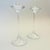 A set of 2 vintage mid century glass candlestick holders. Made in the "Fanfare" design by Kosta Boda, Sweden. Dramatic...