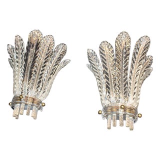 Blue Catalogue Wall Lights from Venini, 1930s, Set of 2 For Sale