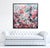 Enamored No.1 is a large textured red abstract floral-inspired painting defined by bold movement and richly layered...