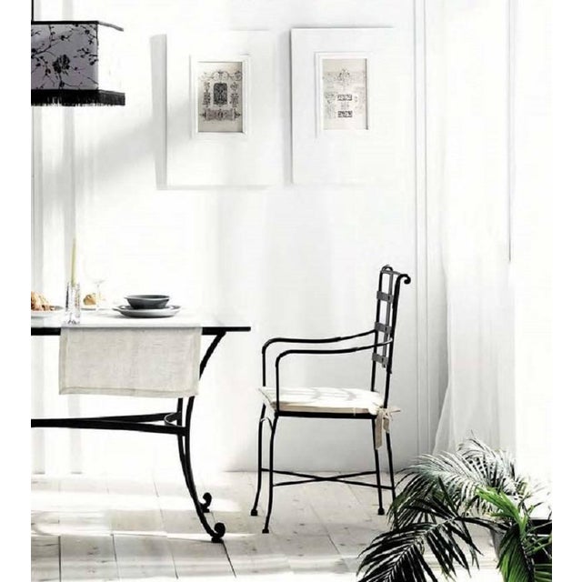 Early 21st Century Patio, Garden, Kitchen or Dining Room Table in Wrought Iron. Indoor & Outdoor For Sale - Image 5 of 6