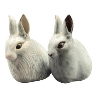 Vintage Andersen Design Stoneware Rabbits - Set of 2 For Sale