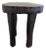 Antique Hand-Carved Wood and Iron Side Table With Sculptural Primitive Form For Sale