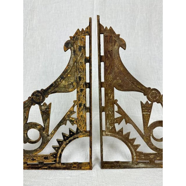 Set of Three Etched Late 19th Century Wall Brackets For Sale - Image 11 of 12