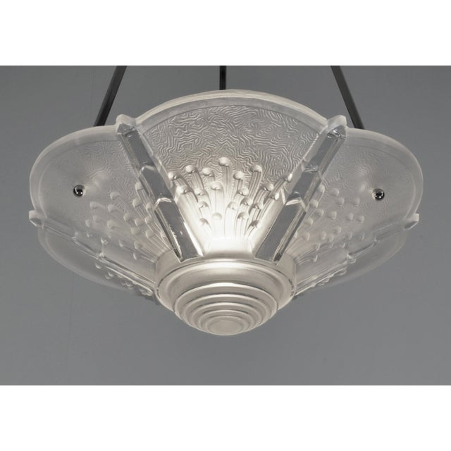 French Art Deco Pendant Light by Muller Freres 1930 France For Sale - Image 9 of 11