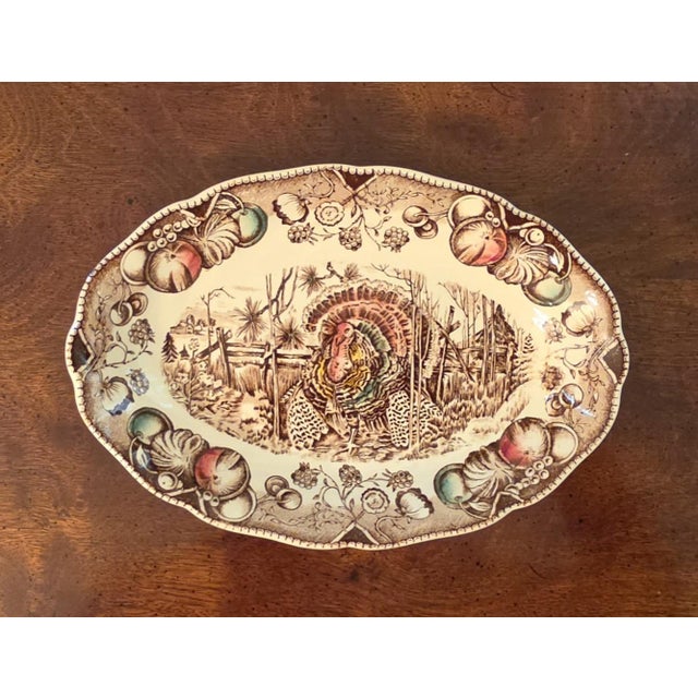 Vintage Johnson Brothers Gravy Boat and Relish Underplate England 2-Pieces For Sale - Image 9 of 11