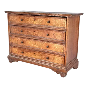 17th Century Italian Marquetry Inlaid Four Drawer Chest