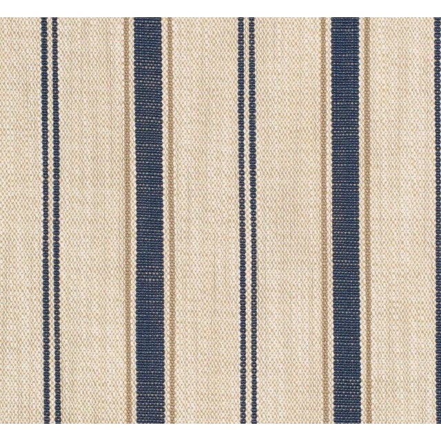 Modern Holland and Sherry Sagamore Blue Canoe Outdoor Pillow, 18” For Sale - Image 3 of 3