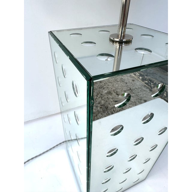 Roberto Giulio Rida Contemporary Pair of Silver Optical Murano Glass Lamps by Roberto Rida, Italy For Sale - Image 4 of 12