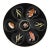 Mid 20th Century Henriot Quimper Guy Trévoux Black Oyster Plate For Sale