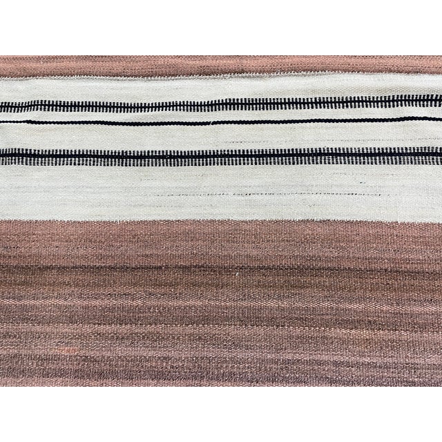 Vintage Persian Mazandaran Kilim Carpet For Sale In Chicago - Image 6 of 9