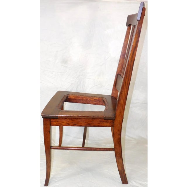 Antique Dunn & Salisbury Keene, Nh - Tiger Oak Dining/Side Chairs Pair ~ 1880s to Early 1900s Vintage For Sale - Image 12 of 17