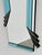 Postmodern Vintage Geometric Mirror in Blue and Dark Gray Smoked Glass, 1980s For Sale - Image 3 of 7