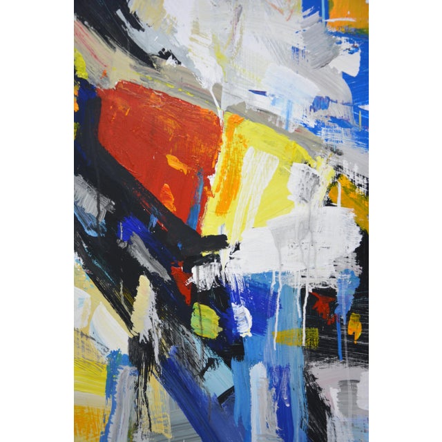 Early 21st Century "Abstract Sailboat." Original Painting For Sale - Image 5 of 9