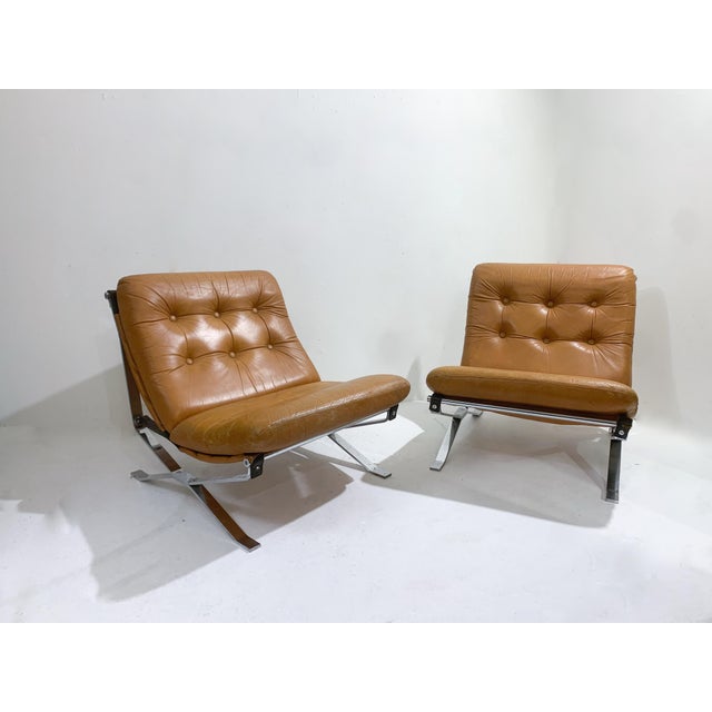Set of Mid-Century Modern Italian Leather Armchairs from MIM Roma, 1960s For Sale - Image 13 of 14