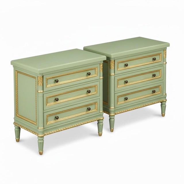 French French Louis XVI Style Painted Chests / Commodes / Tables Att. To Julia Gray For Sale - Image 3 of 6