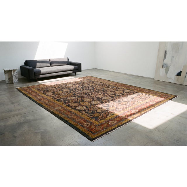 Red Late 19th Century Persian Malayer Carpet ( 6'2" x 7' - 188 x 213 cm ) For Sale - Image 8 of 9