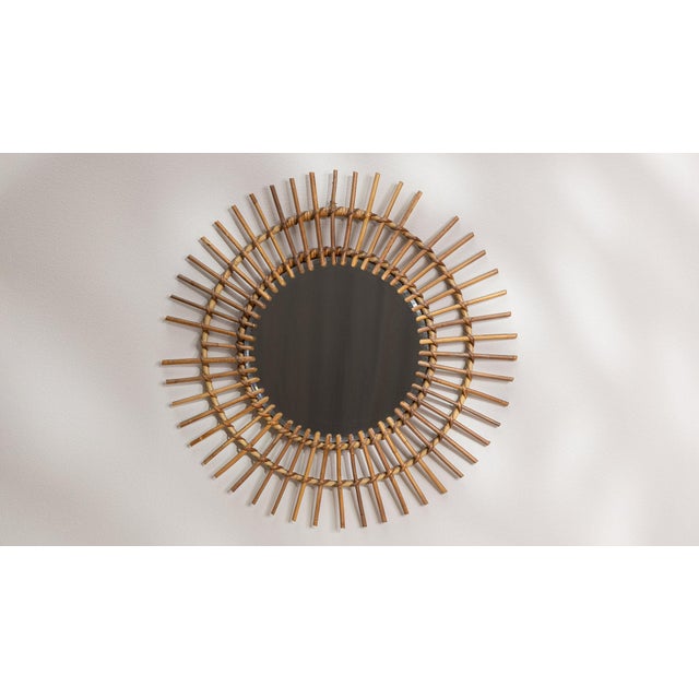 19th Century France Tan Bamboo Mirror For Sale - Image 4 of 10